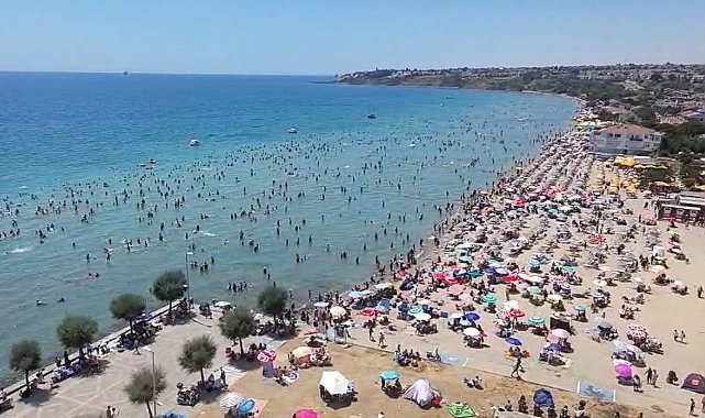 Silivri Kumluk Plajı'nda Afrika sıcakları ve günübirlikçi yoğunluğu