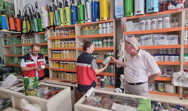 Simav'da bitki koruma ürünü bayilerinde denetim