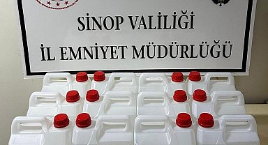 Sinop'ta 60 litre etil alkol ele geçirildi
