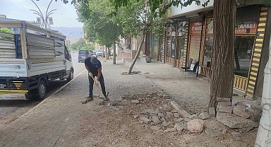 Şırnak Belediyesi'nden kent genelinde yoğun parke taşı mesaisi