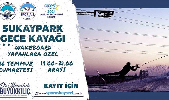 Spor A.Ş.'den yaz gecelerine renk katacak spor etkinliği: 'SUKAY'da gece kayağı'