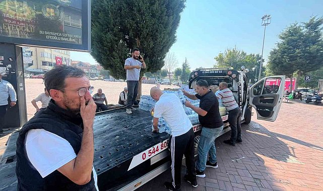 Tavşanlı halkı, Harmancık'taki yangın için seferber oldu