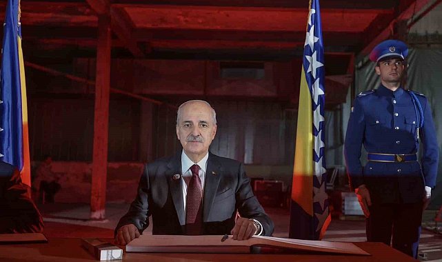 TBMM Başkanı Kurtulmuş, Srebrenitsa için oluşturulan anı defterini imzaladı