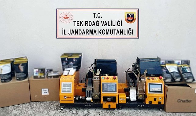 Tekirdağ'da jandarmadan tütün ve makaron operasyonu