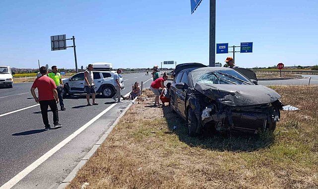 Tekirdağ'da trafik kazası: 2'si çocuk, 9 yaralı