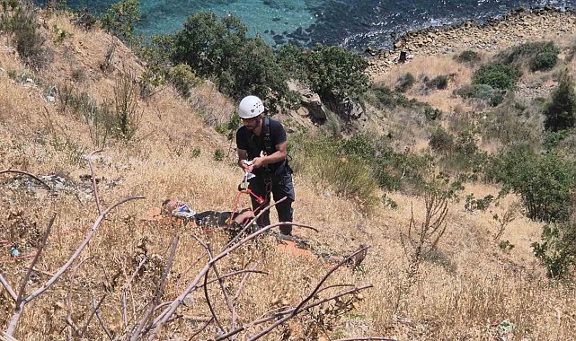 Tekirdağ'da uçurumdan düşen yaralı genç bulundu