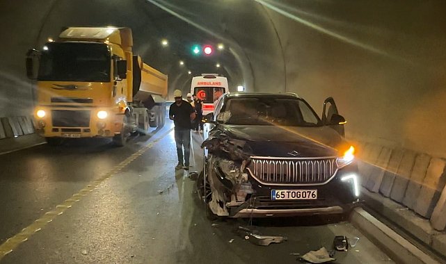 TOGG, Güzeldere Tüneli'nde kaza yaptı