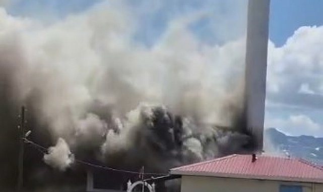 Trabzon'da camide yangın