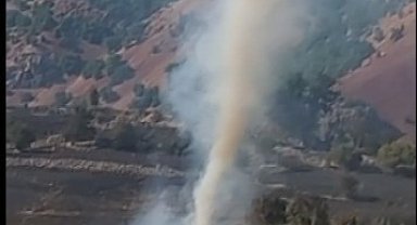 Tunceli'deki yangında çıkan hortum görüntülendi