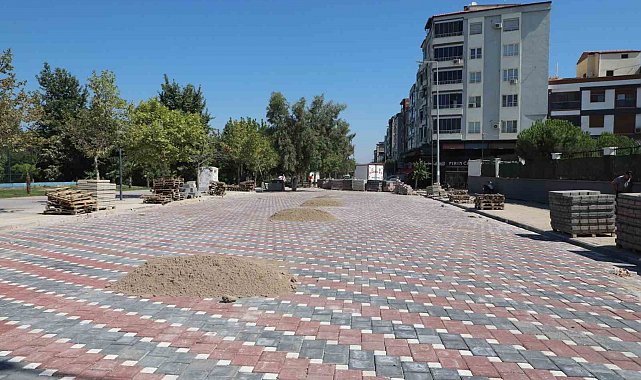 Turgutlu'daki yol yapım çalışmalarına inceleme