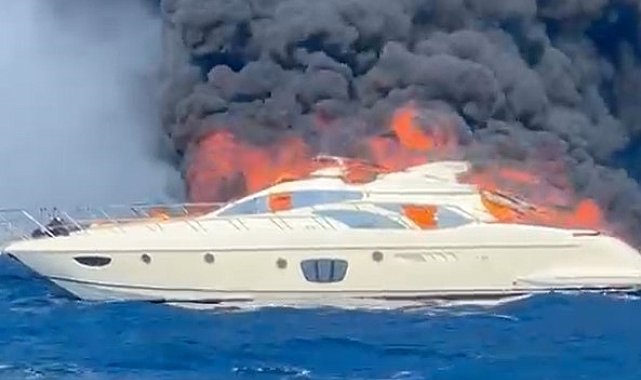 Türkbükü'nde lüks motoryattaki yangında 1,5 milyon dolarlık zarar