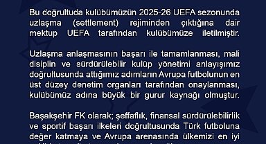UEFA'dan Başakşehir'e 'Finansal Kontrol' mektubu