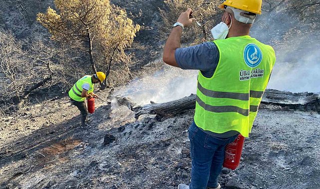 Ülkü Ocakları, Hatay'da yangınla mücadelede vatandaşların yanında oldu