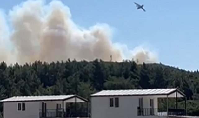 Urla'da makilik alanda korkutan yangın