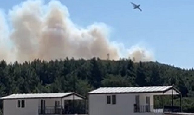 Urla'daki yangında ekip sayısı artırıldı