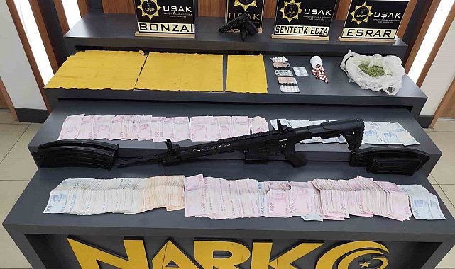 Uşak'ta çok sayıda uyuşturucu ele geçirildi