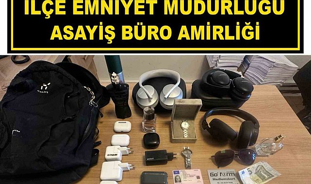 Villadan hırsızlık yapan şüpheli, çalıntı eşyalarla birlikte Alanya'da yakalandı