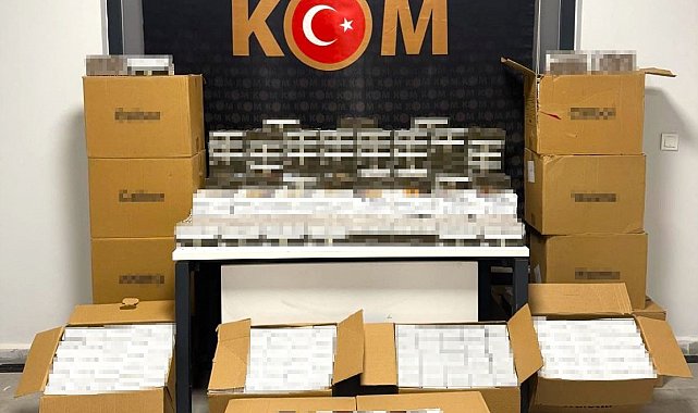 Yalova'da 150 bin adet dolu makaron ele geçirildi