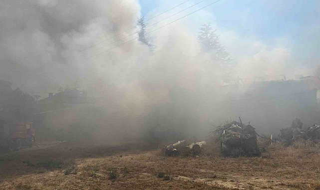 Yerdeki çöpleri yakmak istedi, 2 evi küle döndü