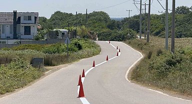 Yol çizgileriyle ulaşım güvenli hale getiriliyor