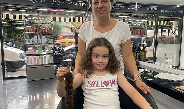 8 yaşındaki Asel'den "Saçım Saçın Olsun" projesine destek