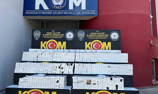 Adana'da 12 milyon makaron ve 725 kilogram tütün ele geçirildi