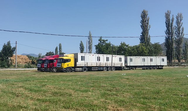 AFAD konteynerleri Sındırgı'da