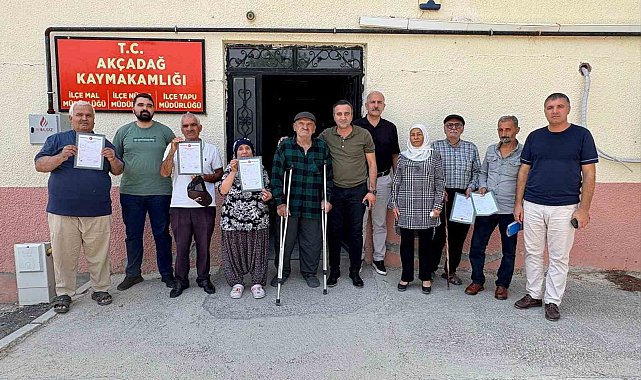 Akçadağ'da 28 yıllık tapu hasreti sona erdi
