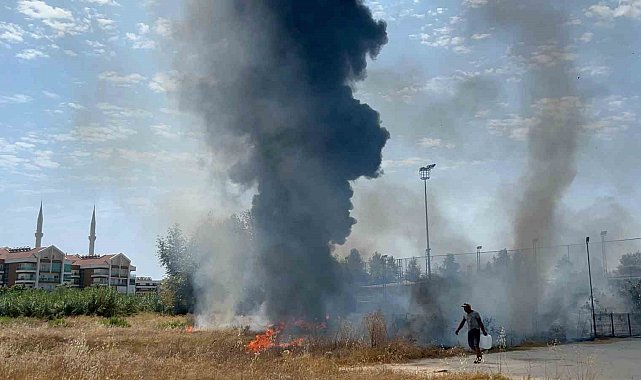 Alanya'da kaynak makinesinden sıçrayan kıvılcım yangına neden oldu