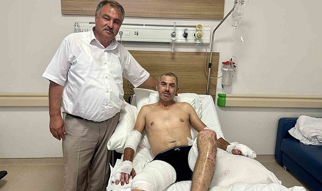 Başkan Pütün Eskişehir yangınında yaralanan orman işçisini yalnız bırakmıyor