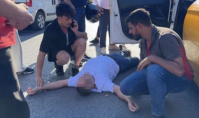 Beyoğlu'nda taksici baygınlık geçirdi: Vatandaşlar başından ayrılmadı