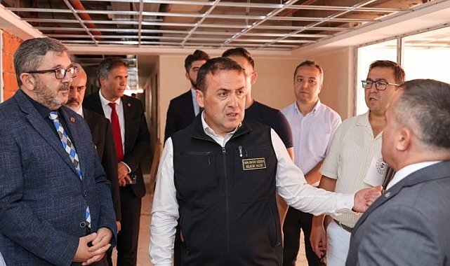 Bilecik'te KYK yurt inşaatında inceleme