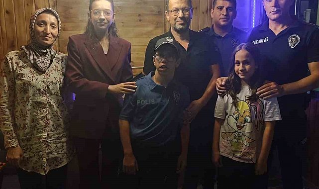 Bolu'da 14 yaşındaki Efe'nin polis olma hayali gerçek oldu
