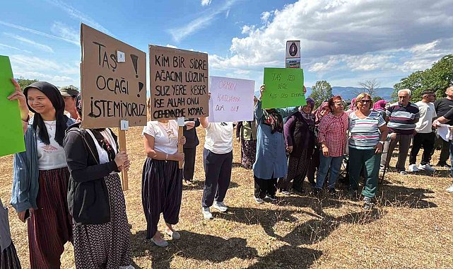 Bolu'da köylüler taş ocağına karşı eylem yaptı
