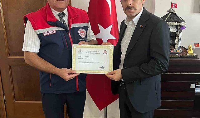 Bozdoğan İlçe Tarım Müdürüne Üstün Başarı Belgesi