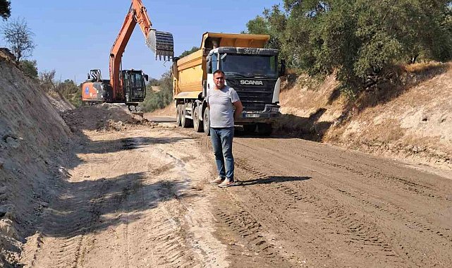 Bozdoğan'da yol çalışmaları sürüyor