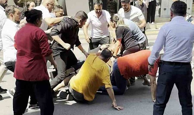 Cadde ortası bir anda boks ringine döndü