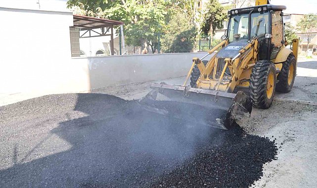 Canik'te asfalt yol çalışması