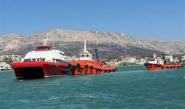 Çeşme-Sakız seferinde gemi kazası