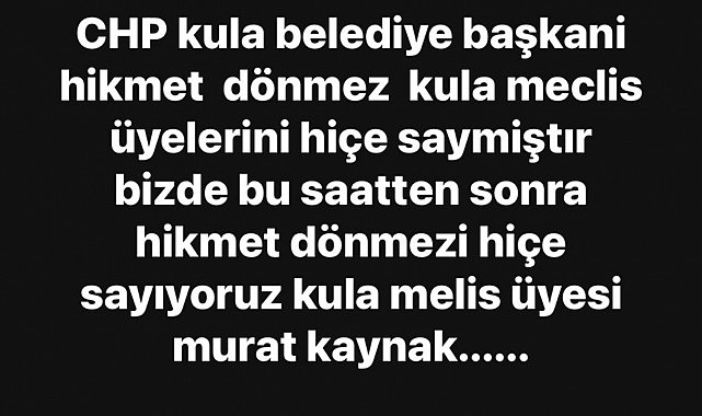 CHP Kula Teşkilatı'nda kriz