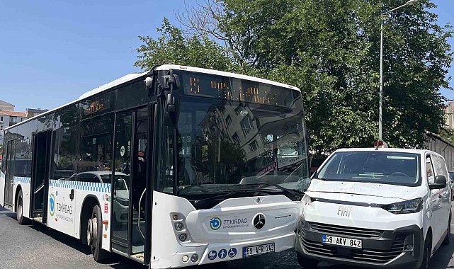 Çorlu'da otobüs kazası: 1 yaralı