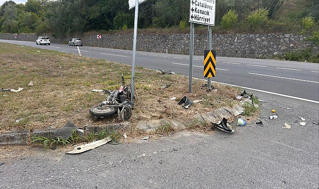 D-650'de otomobil ile elektrikli bisiklet çarpıştı: 1 ölü