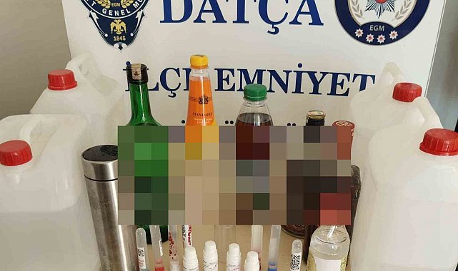 Datça'da kaçak alkol operasyonu