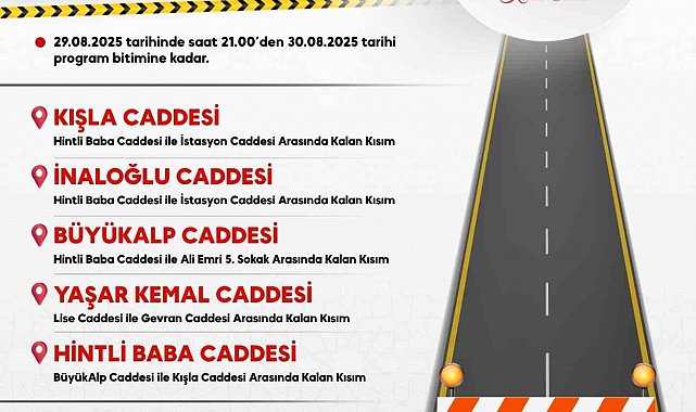 Diyarbakır'da 30 Ağustos Zafer Bayramı kutlamaları nedeniyle bazı yollar trafiğe kapatılacak