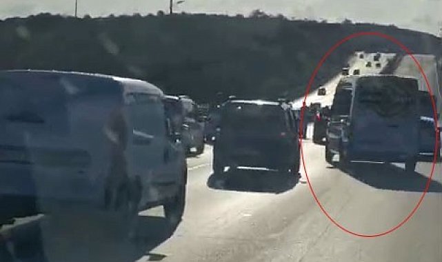 Düğün konvoyunda tehlikeli hareketler kamerada