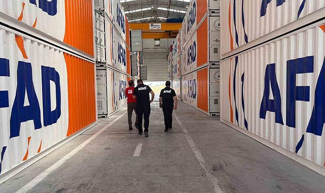 Elazığ AFAD lojistik deposunda inceleme