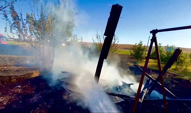 Elazığ'da bahçede çıkan yangın büyümeden söndürüldü