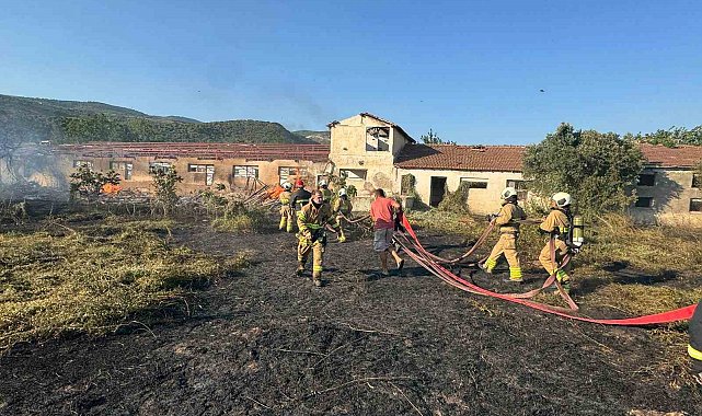 Erdek Gedeve mevkiinde arazi yangını