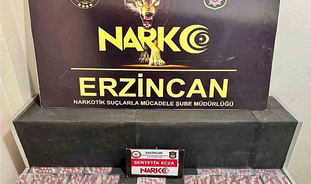 Erzincan'da 643 adet sentetik ecza maddesi ele geçirildi