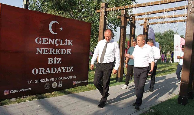 Erzurum GSİM Olimpiyat Parkına çadır gençlik merkezi kurdu